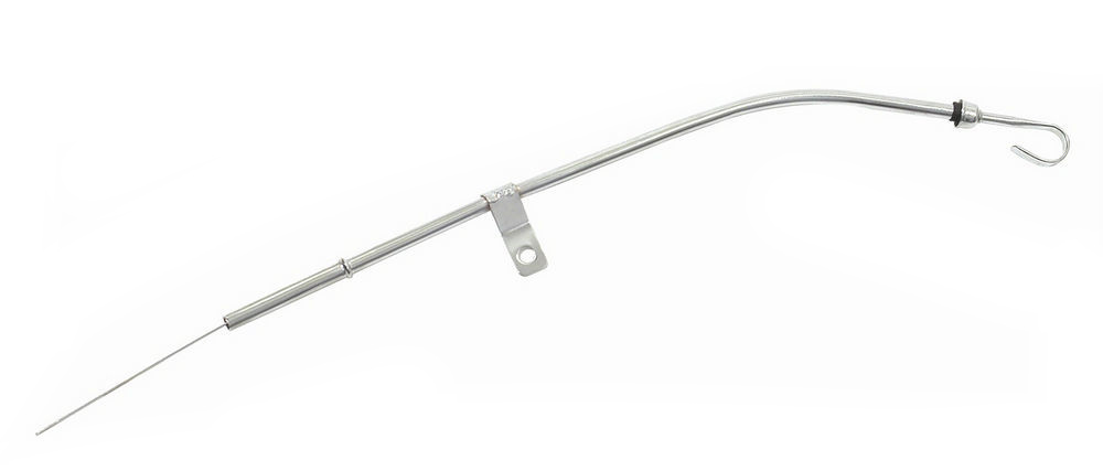 Mr. Gasket MRG6237 Passenger Side Solid Tube Engine Oil Dipstick Mount for Small Block Chevy - Chrome