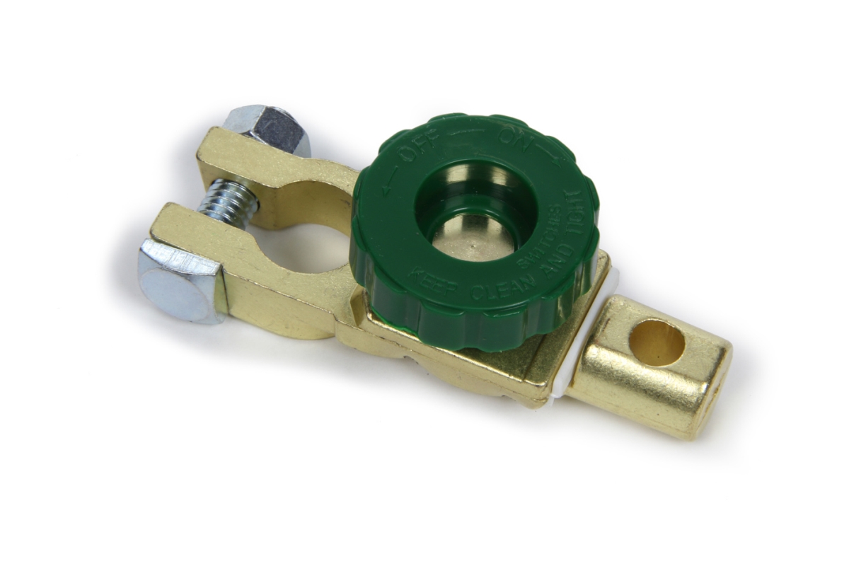 100 Amp 12-24V Top Post Battery Disconnect Rotary Switch with Terminal Mount - Bronze