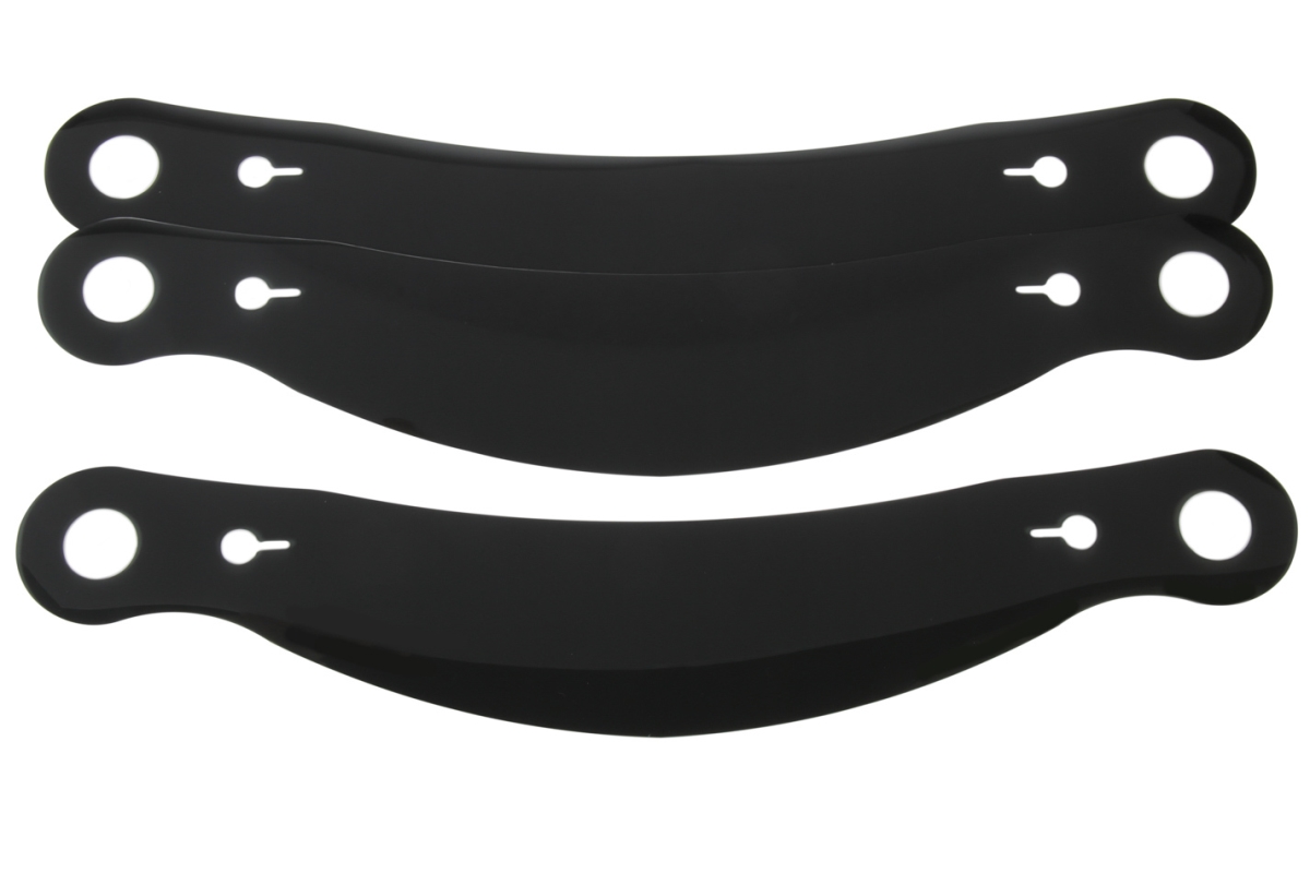 ROP10206S 4 mm Thick Xstack Tear Off Helmet Shield with SE03 & SE05 Curved Plastic Bell, Smoke - Set of 3