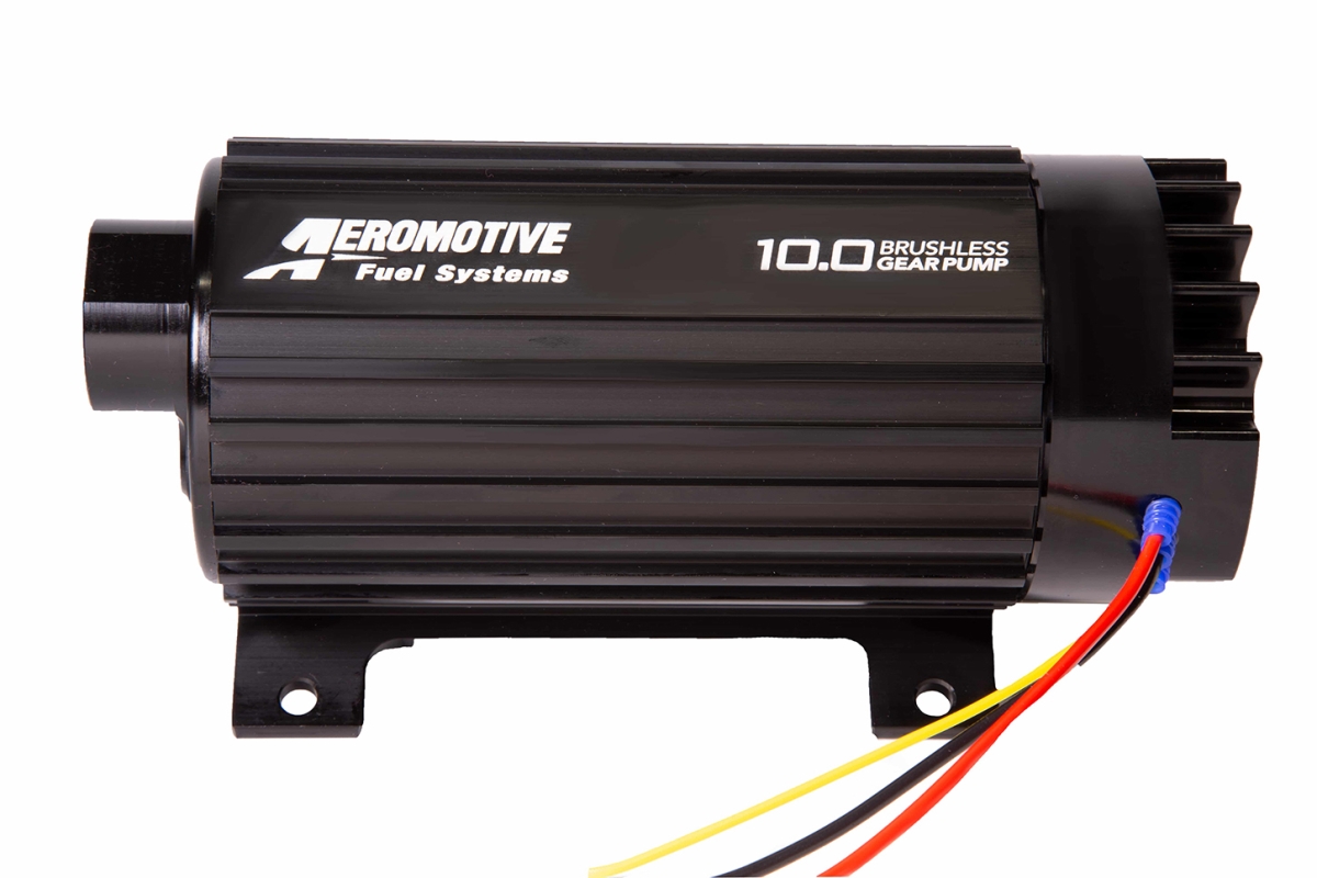 Picture of Aeromotive AFS11198 10GPM at 150PSI TVS Brushless Electric In-Line In-Tank Fuel Pump with 12AN Inlet & 10AN Outlet&#44; Black Anodize