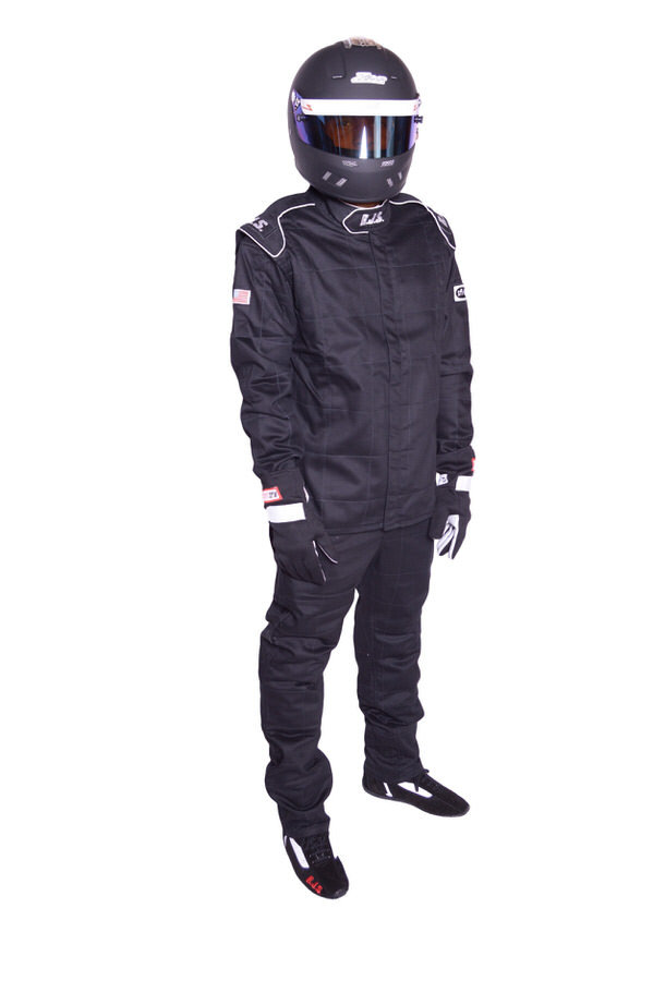 Single Layer SFI-1 Proban Cotton Fire Jacket, Black - 3XL