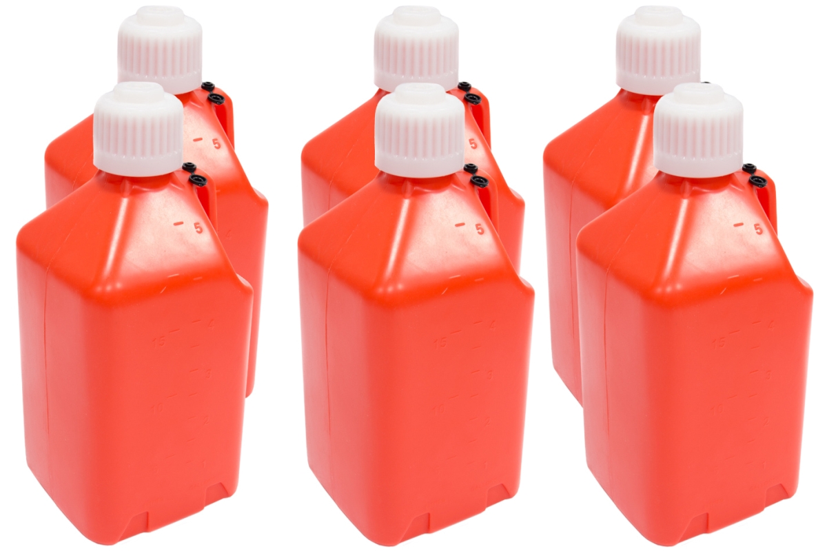 5 gal Utility Jug, Orange - Case of 6