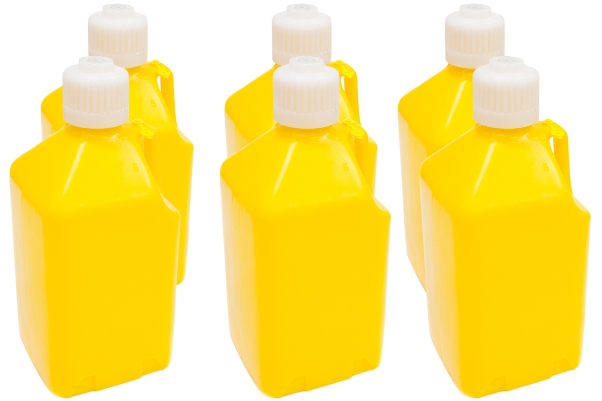 5 gal Utility Jug, Yellow - Case of 6