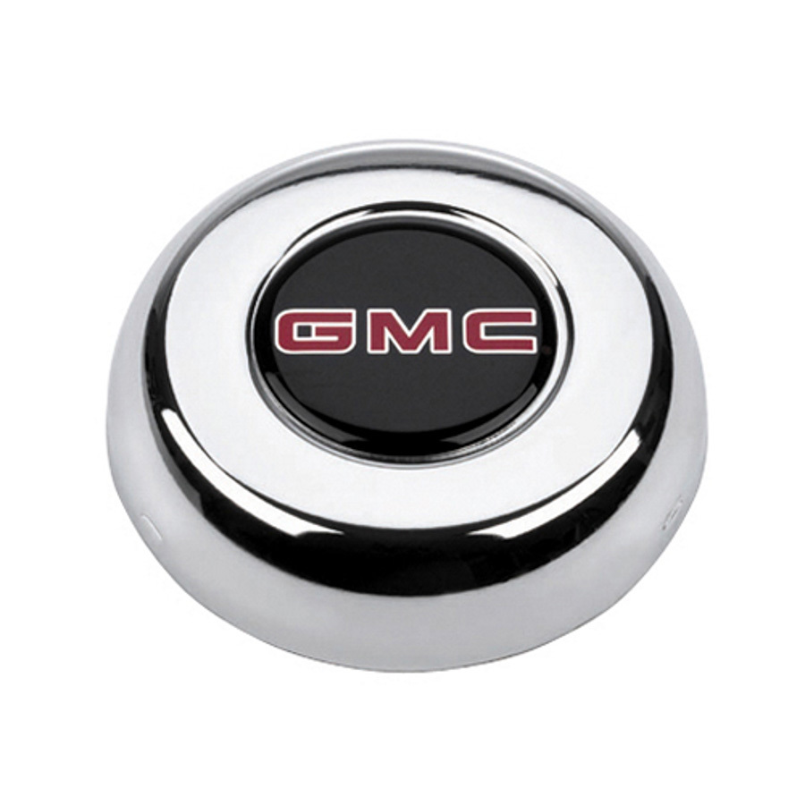 Grant GRT5636 GMC Logo Plastic Horn Button for Grant Classic & Challenger Steering Wheels - Black & Chrome