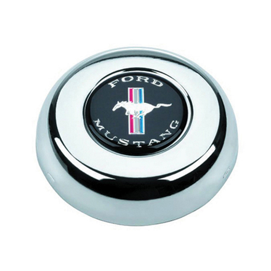 Mustang Pony Logo Horn Button for  Classic & Challenger Series Wheels - Chrome