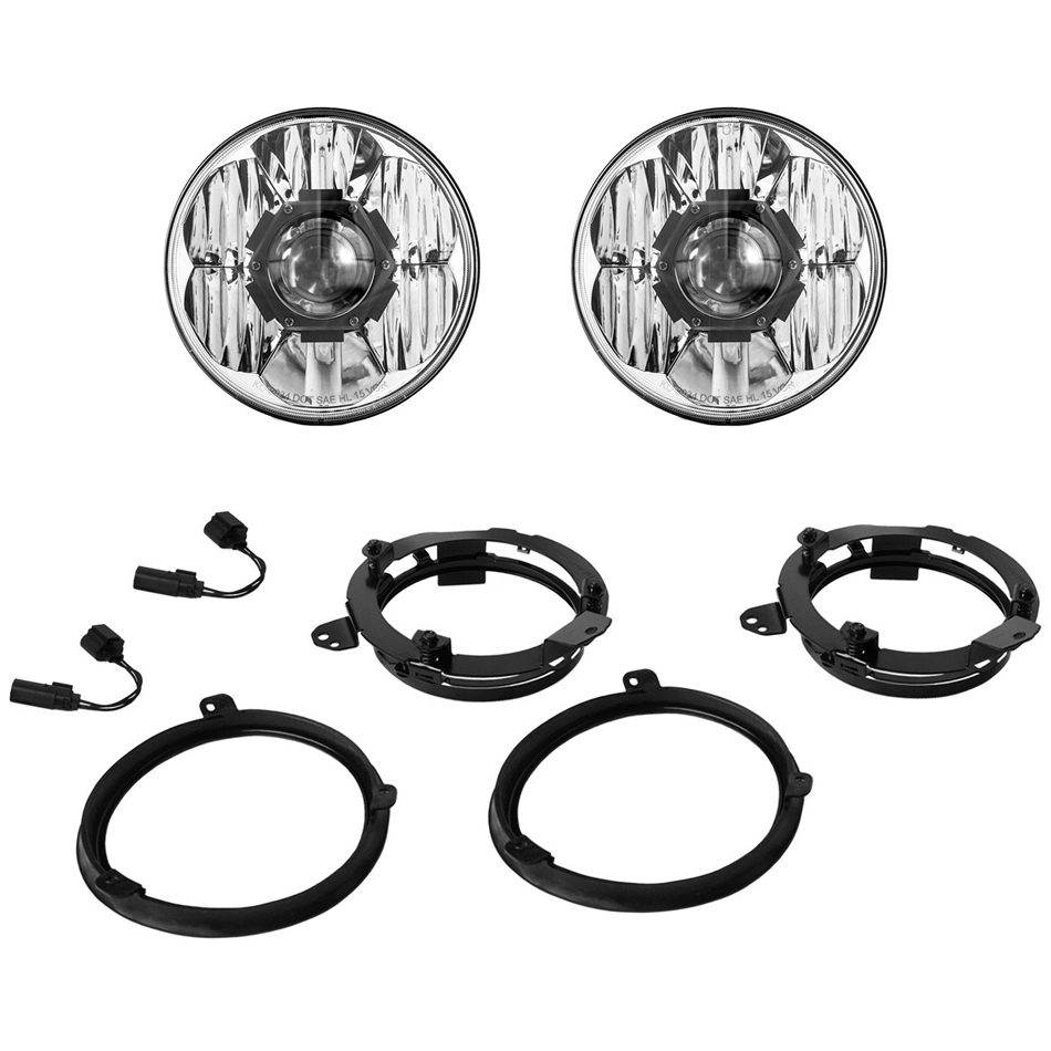 KCH42342 7 in. OD Gravity LED Pro 7 Headlight for 2018-2020 Jeep Wrangler JL & JT - Pack of 2