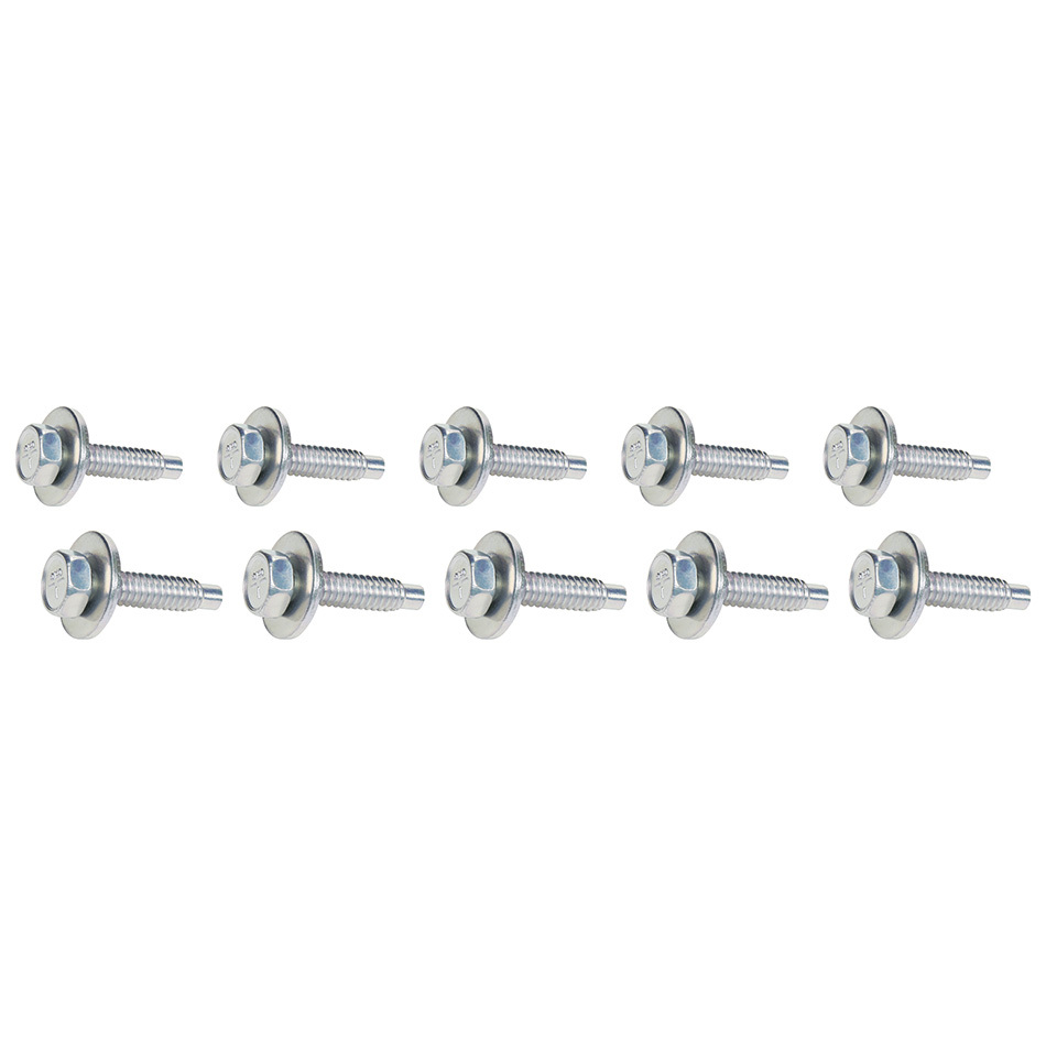 0.125 in. Body Bolt Clips, Silver - Pack of 10