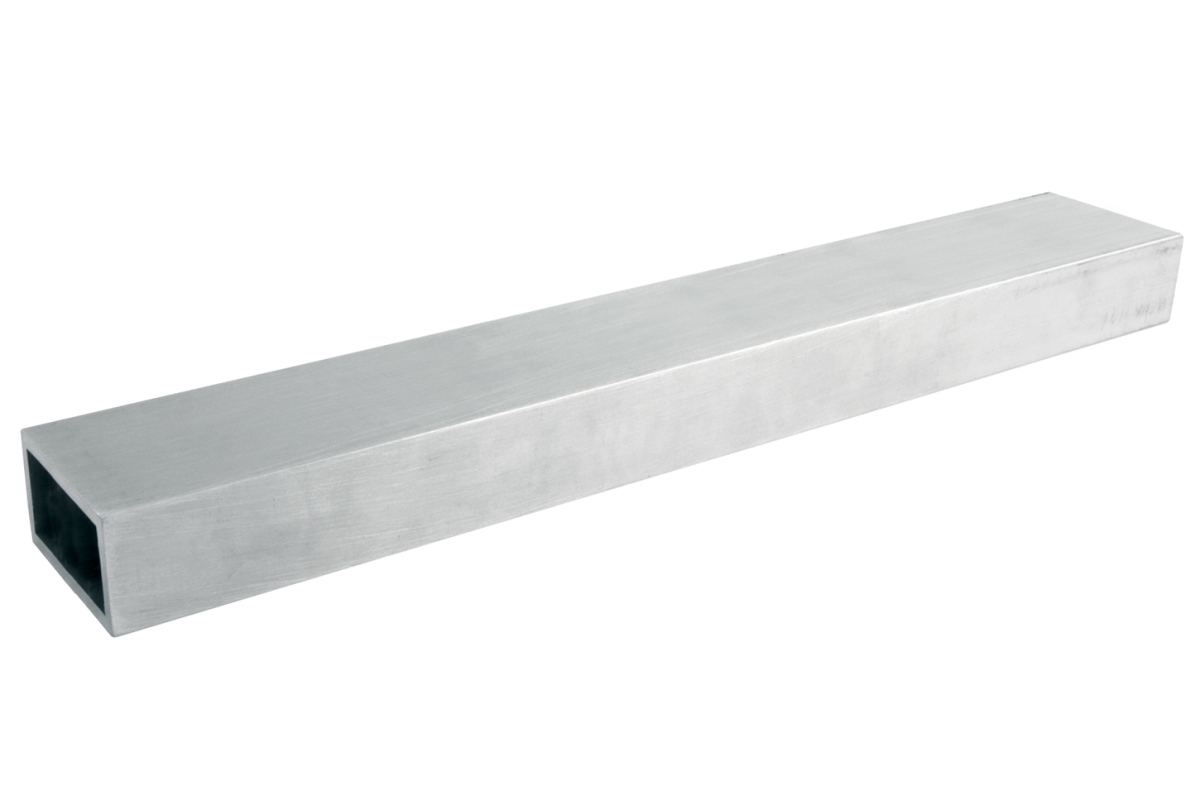 1 x 2 x 0.120 in. Rectangle Aluminum Tubing, Natural - 4 ft.