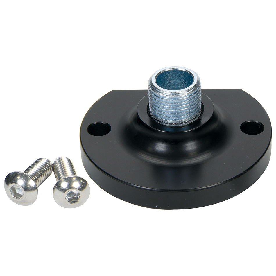 0.812-16 in. Male Thread Oil Filter Adapter without Bypass Eliminator - Black Anodize