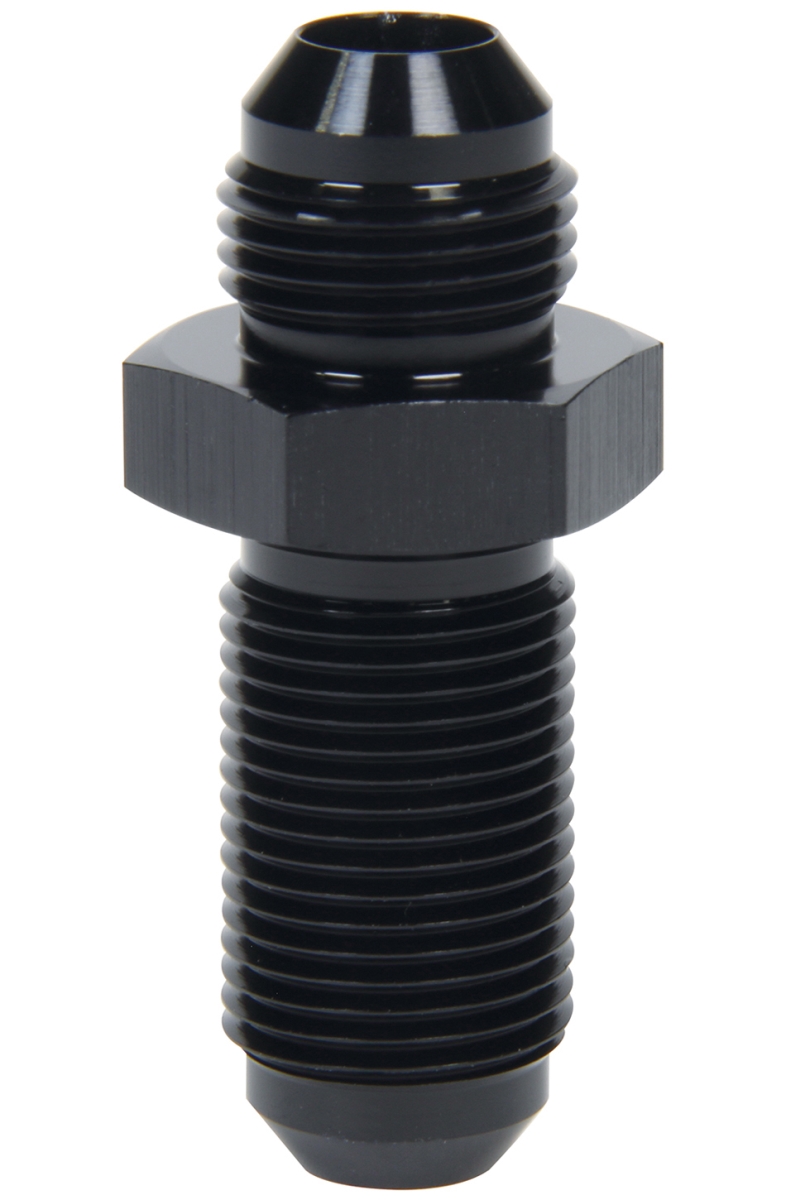 8AN Straight Bulkhead Fuel Fitting, Black