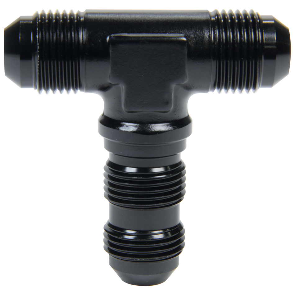 6AN Tee on the Side Bulkhead Fuel Fitting, Black