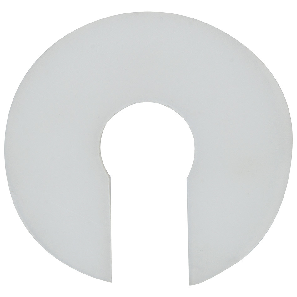 0.031 in. Thick Plastic Bump Stop Shim with 16 mm Shaft - White
