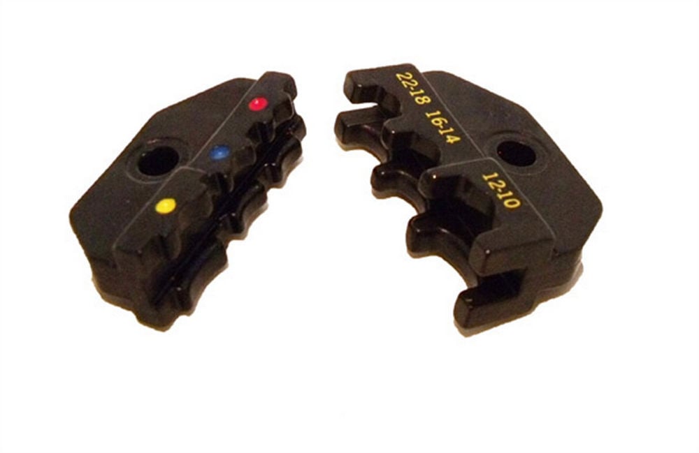 22-10 Gauge Insulated Wire Crimping Tool Die with Taylor Professional Crimp Tool - Pack of 2