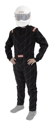 RQP130903 Chevron-1 Series SFI-1 Driving Suit, Black - Medium