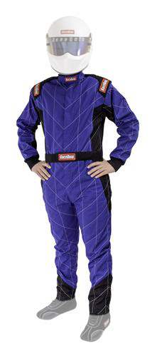 RQP130926 Chevron-1 Series SFI-1 Driving Suit, Blue - Extra Large