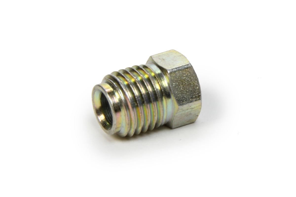 LEEPL3824 0.375-24 in. Inverted Flare Fitting Nut Plug, Zinc Plated