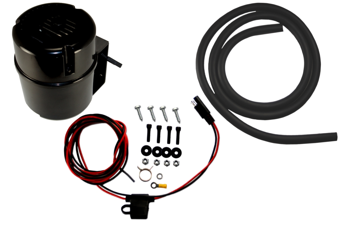 12V Universal Electric Vacuum Pump Canister - Black Bandit