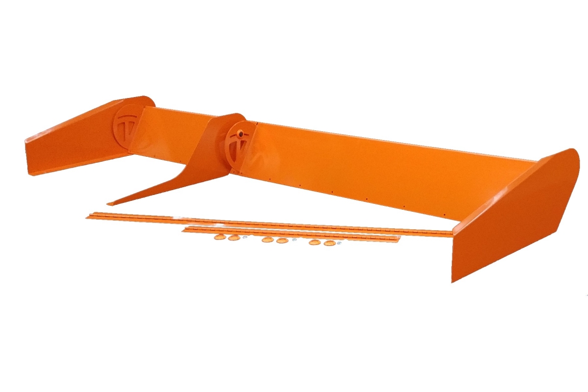 8 x 72 in. Rear Spoiler, Orange - 2 Piece