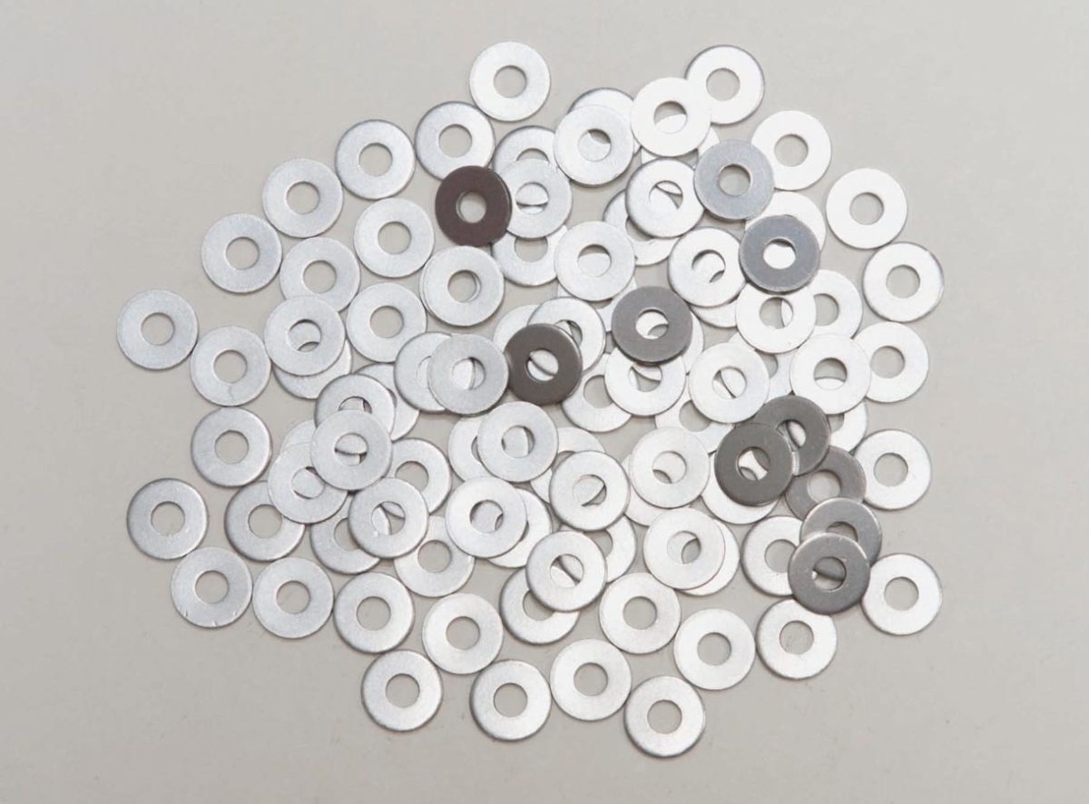 Aluminum Washers Back-Up, 0.187 in. - Pack of 100