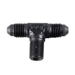 10AN Male Tee with 0.5 MPT On the Side - Black