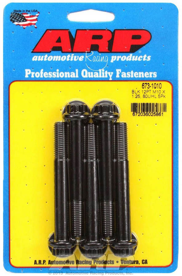 12 Point Bolt Kit, 10 x 1.25 x 80 mm - Pack of 5