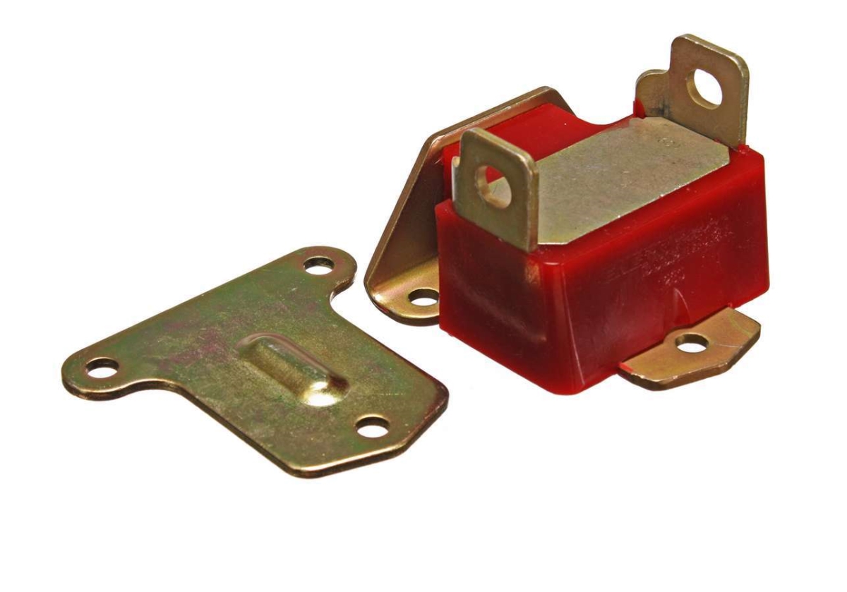 Motor Mount, Cushioned; Zinc Finish; Red; Polyurethane; Single
