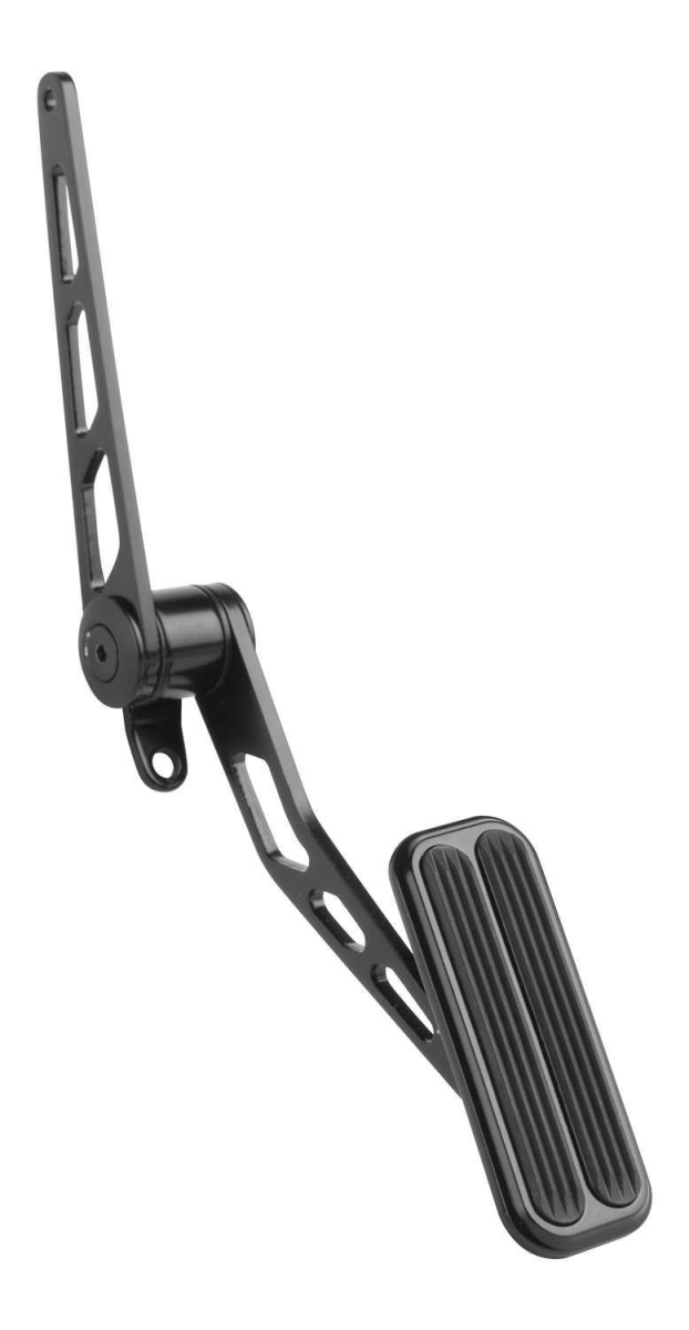 Picture of Lokar LOKXSG-6007 Black Steel Spring-Loaded Throttle Pedal with Rubber