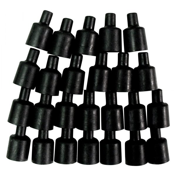 180 deg Coil Wire Boot, Black - Pack of 25