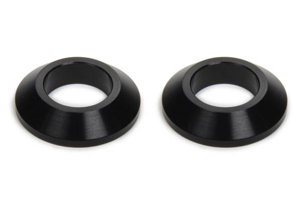 TIP8221 0.5 in. ID & 0.25 in. Thick Tapered Spacers, Black - Pack of 2