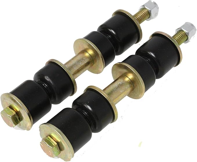Front Sway Bar End Links - Black - 2.75-3.25 in. - Set of 2 - Polyurethane Bushings