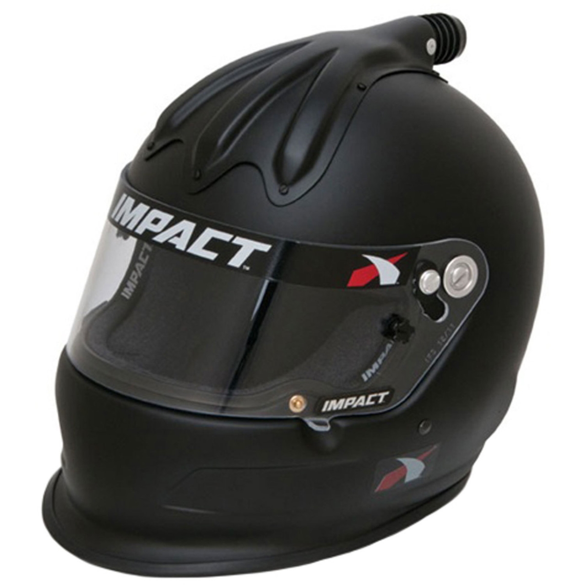 Picture of Impact Racing IMP17020512 Super Charger Flat Helmet&#44; Black - Large