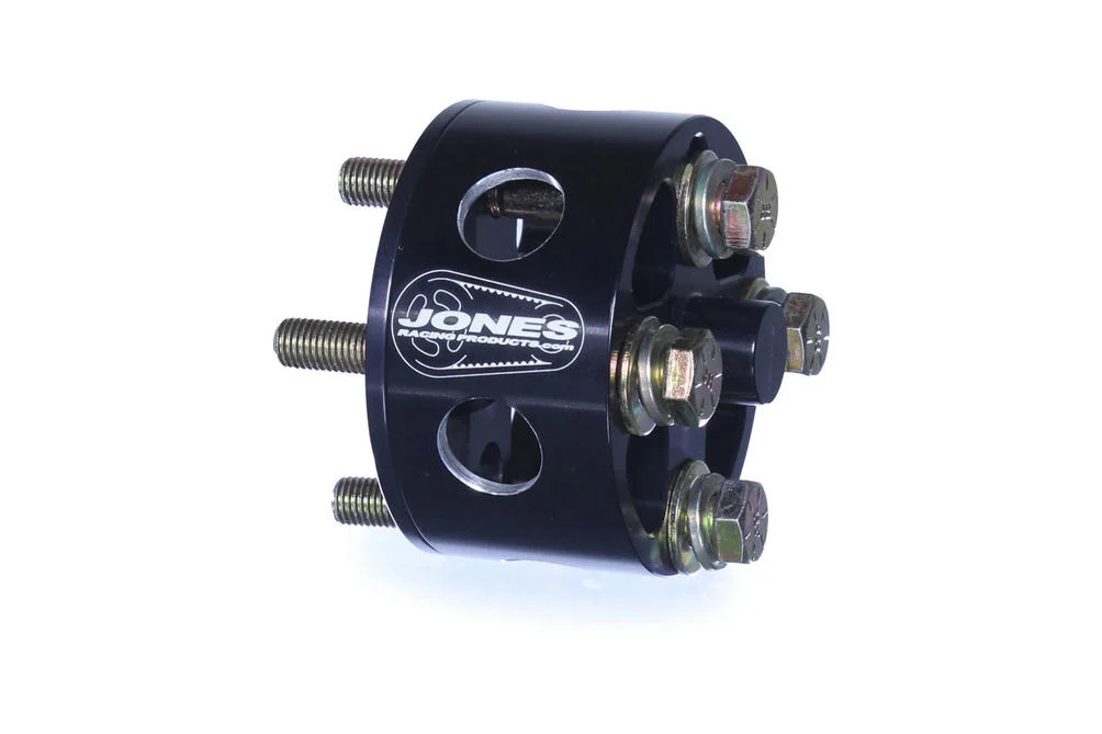 1.5 in. Universal Aluminum Fan Spacer with Bolts, Black