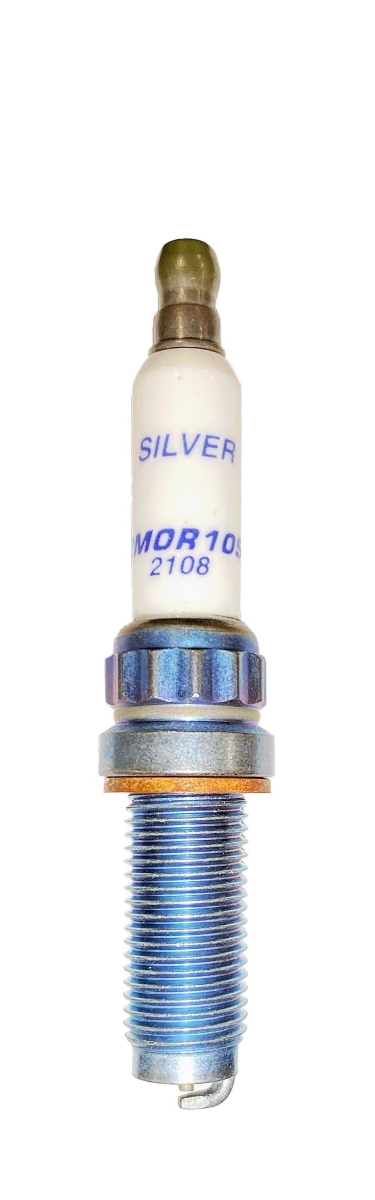 Silver Racing Spark Plug with Gasket Seat, 12 mm Thread - 26.1 mm Reach