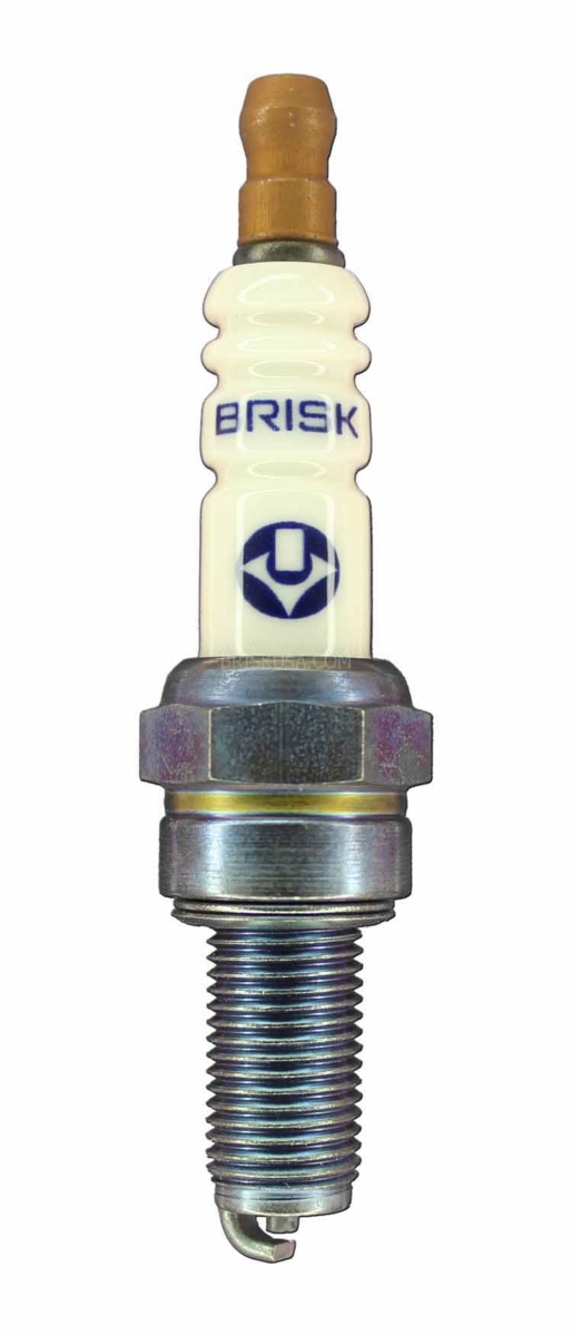 BSKAR08S Silver Racing Spark Plug with Gasket Seat, 10 mm Thread - 19 mm Reach
