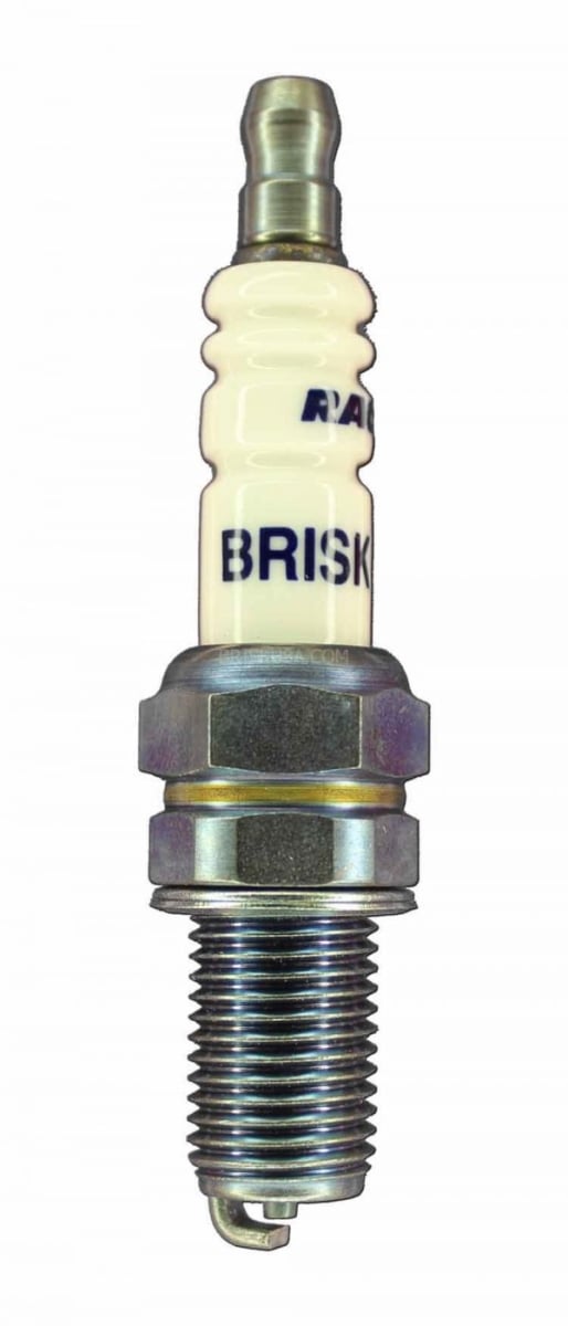 BSKBR12S Silver Racing Spark Plug with Gasket Seat, 12 mm Thread - 19 mm Reach