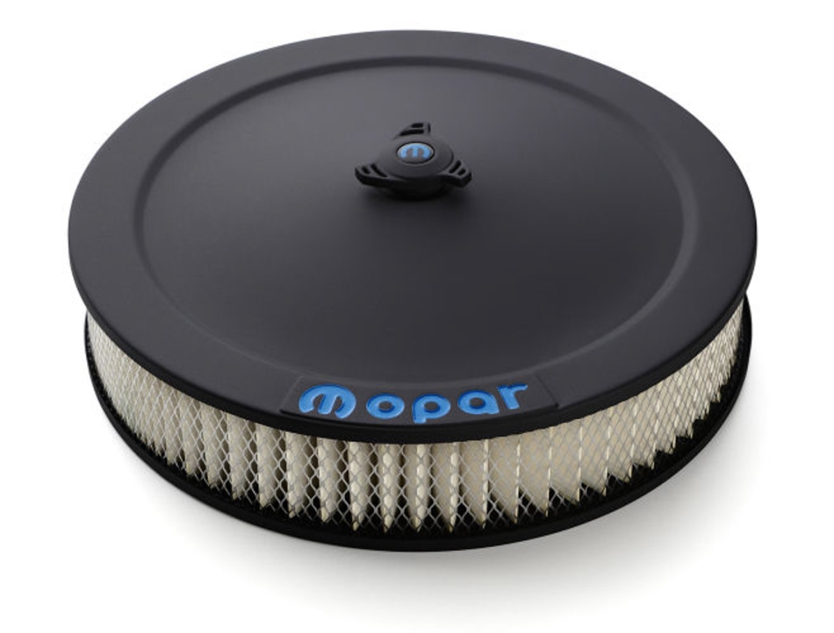 14 in. Air Cleaner Assembly with Mo Par Emblem Crinkle, Black & Blue