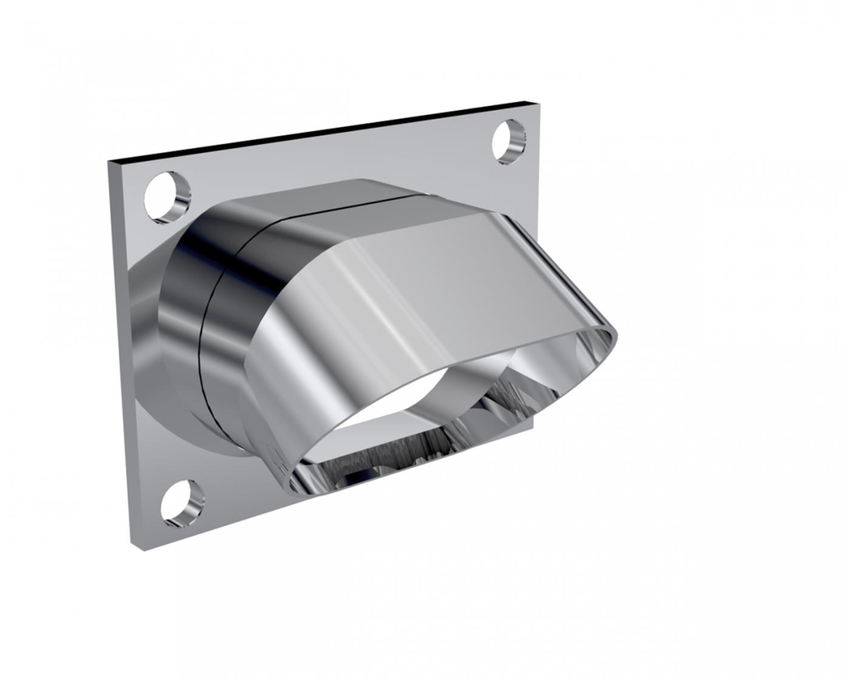 Low Profile Oval Stainless Steel Turn Down Polished