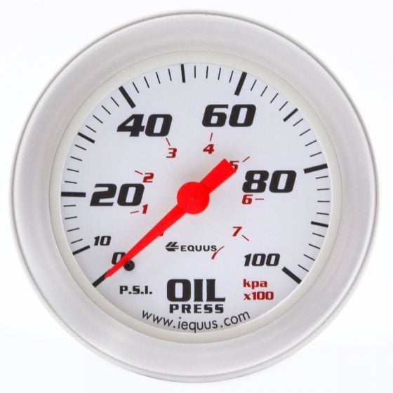 2.0 in. dia. Oil Pressure Gauge, Silver - 0-100 PSI