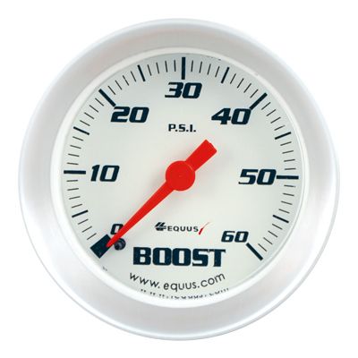 2.0 in. dia. Boost Gauge, Silver - 60 PSI