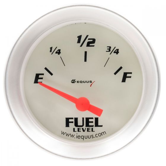 Equus  2.0 in. dia. Fuel Level Gauge, Silver