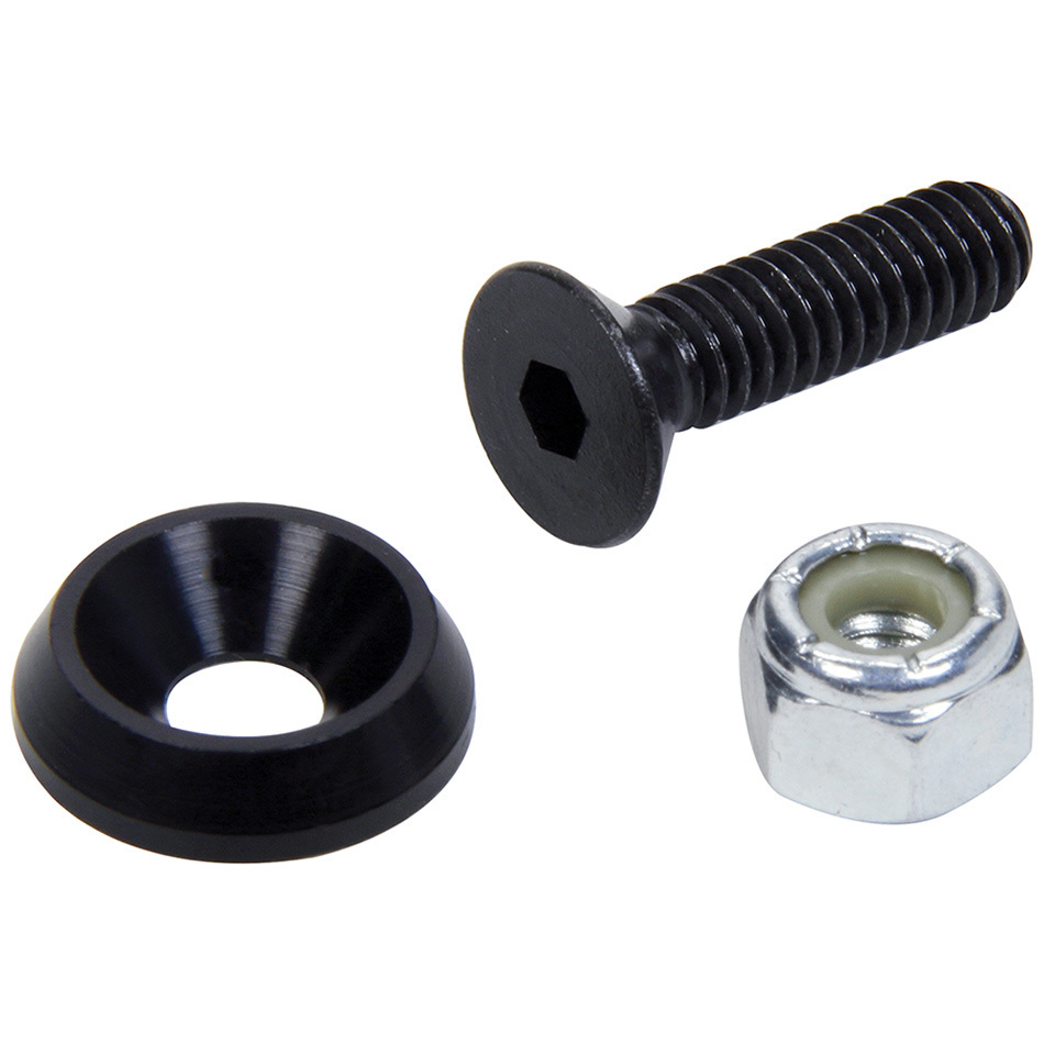 0.25 x 0.75 in. Countersunk Bolt Washer Kit, Black - Pack of 10