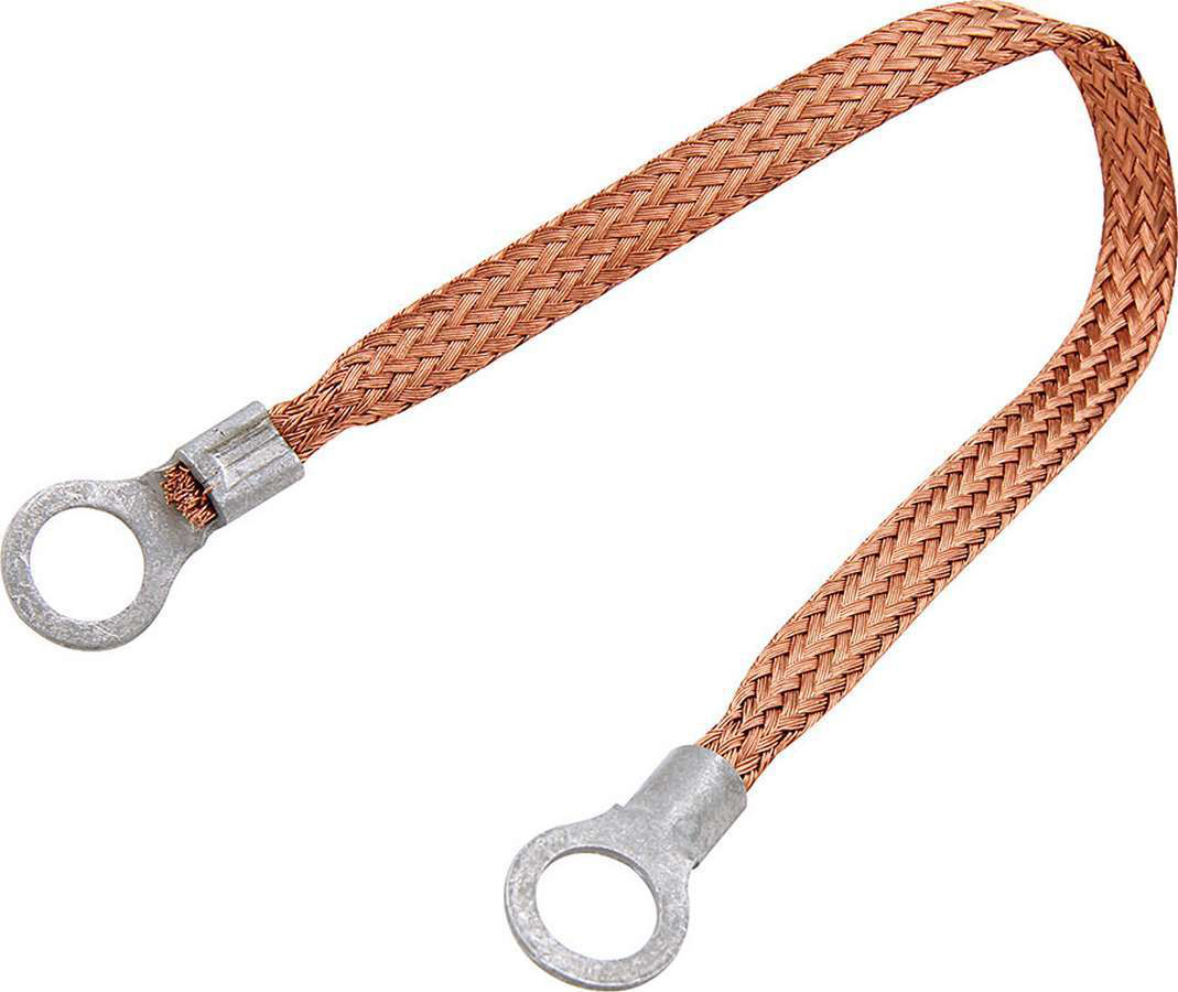 9 x 0.25 in. Copper Ground Strap Ring Terminals