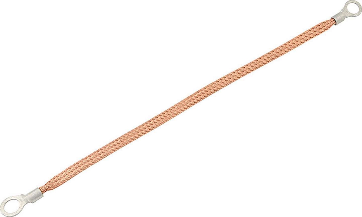 12 x 0.25 in. Copper Ground Strap Ring Terminals
