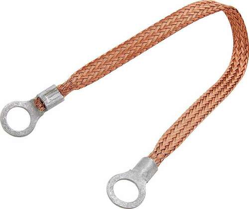 18 x 0.375 in. Copper Ground Strap Ring Terminals
