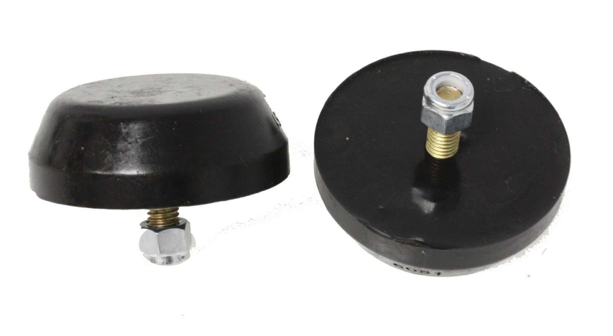 ENE9-9117G 1 x 2.93 in. Universal Flat Head Bump Stop, Black - Pack of 2