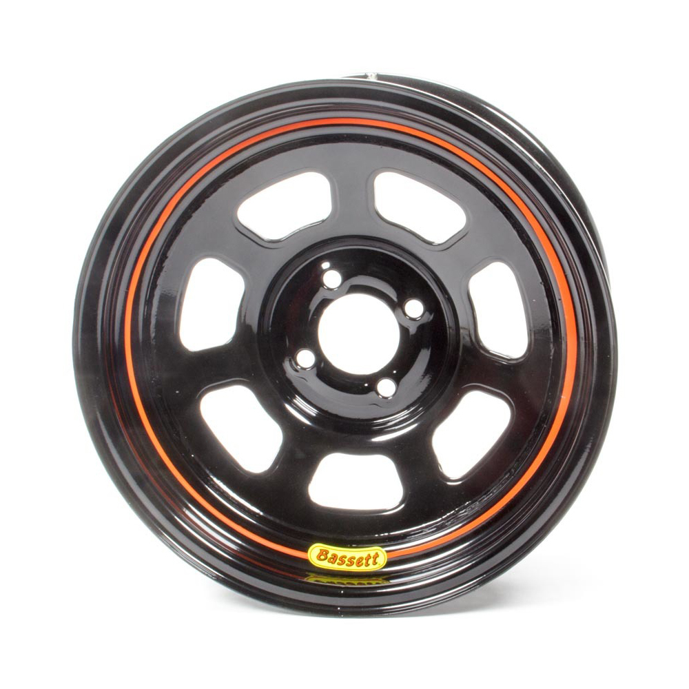 BAS57SH3 3 in. Backspace & 4 x 100 mm Bolt Pattern D-Hole Wheel Rim, Black - 18 x 7 in.