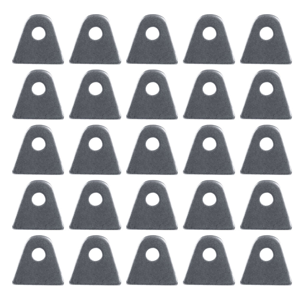 0.13 in. 0.37 in. Hole Flat Tab - Pack of 25