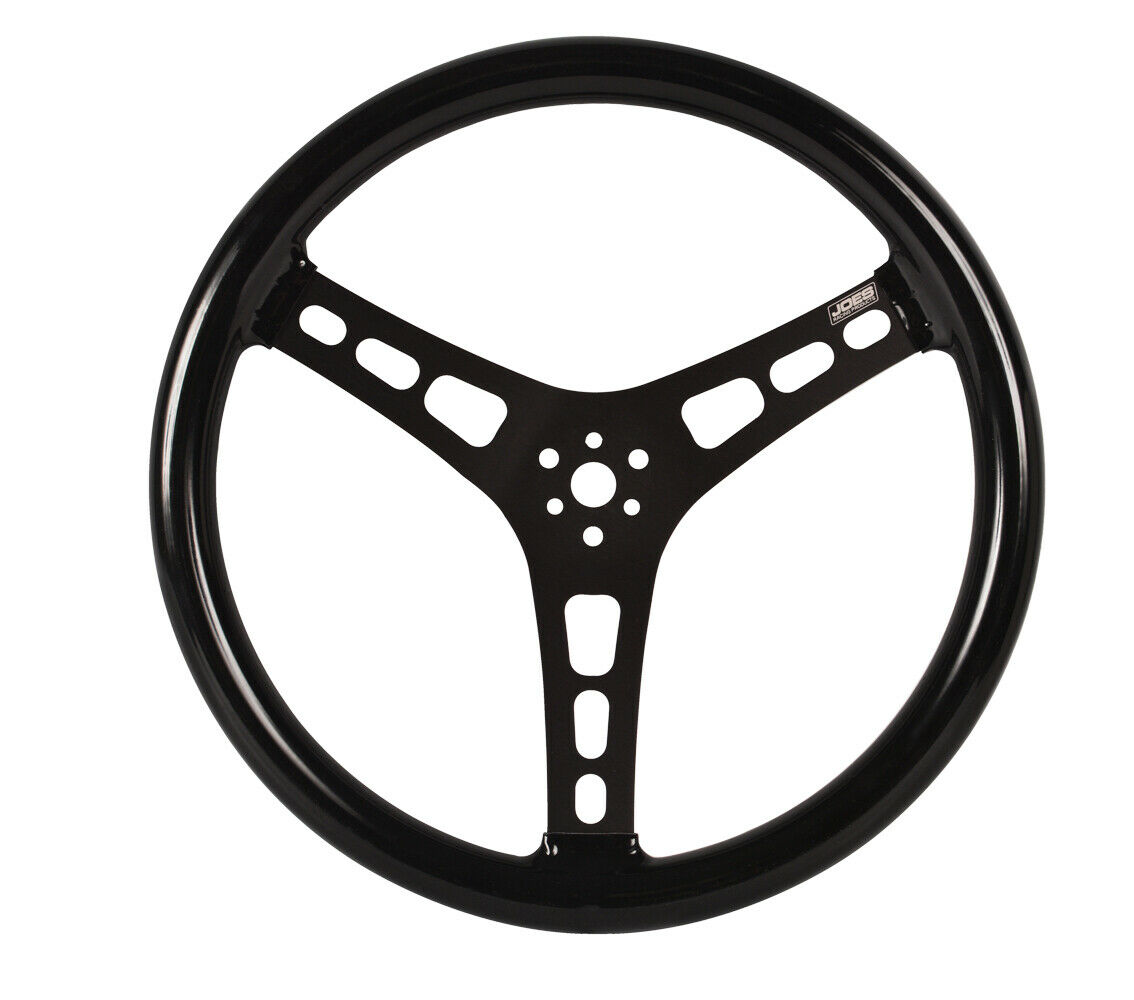Picture of Joes Racing Products JOE13515-CB 15 in. Black Dished Rubber Coated Steering Wheel