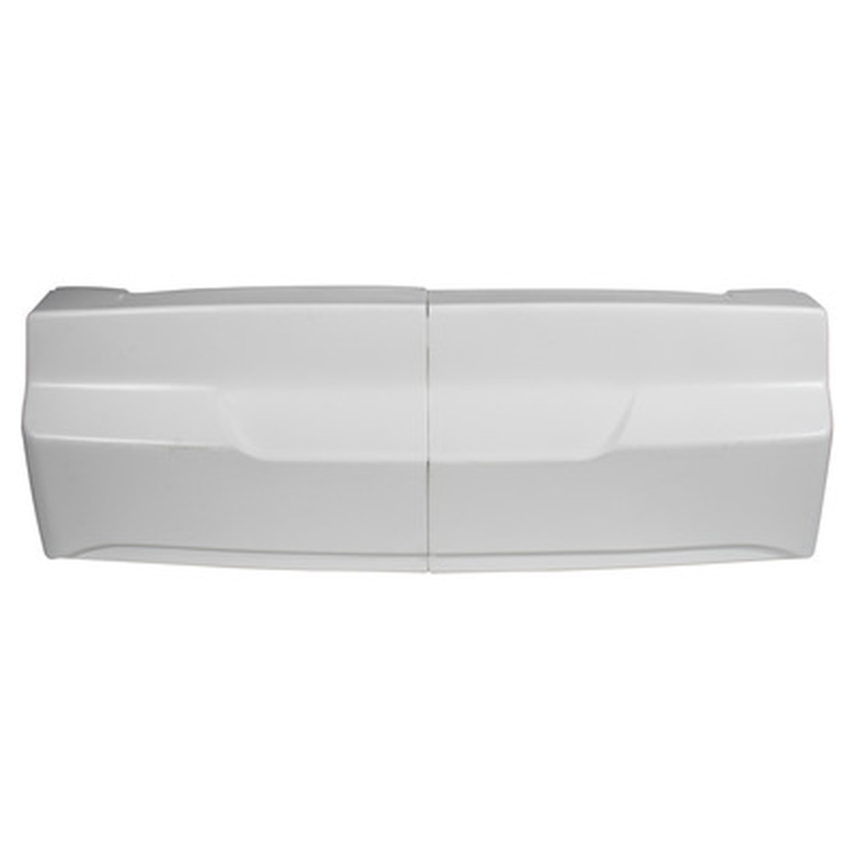 Complete White Rear Bumper Cover - White - Rear - Durable Molded Plastic