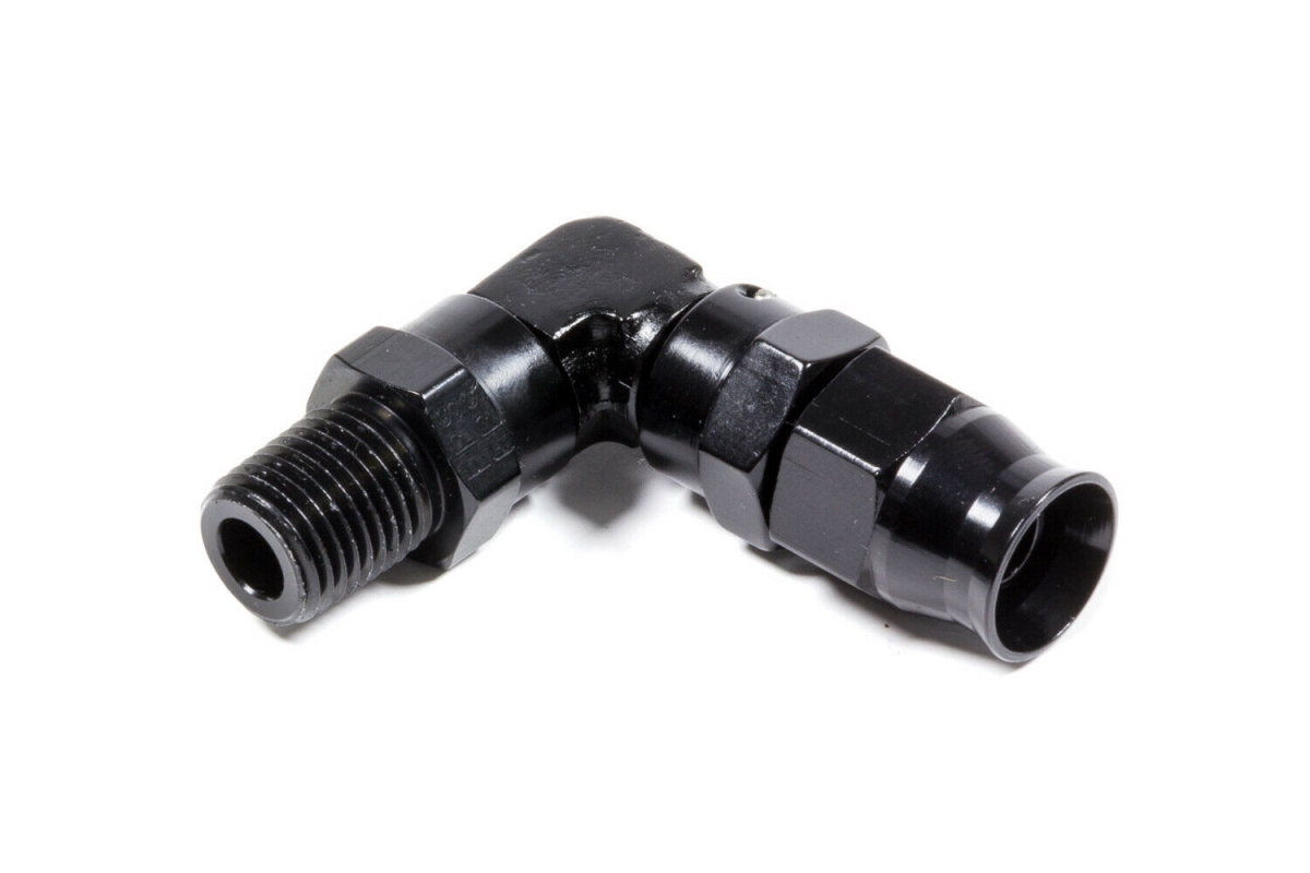 FRG689904-BL 90 deg No.4 Real Street Forged Hose End, Black